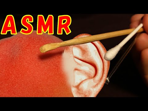 【ASMR】耳かき音と両耳鼓膜がもし桃だったら【音フェチ】