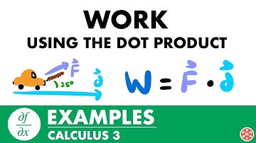 Work Using Vectors & Dot Product Examples | Calculus 3 - JK Math