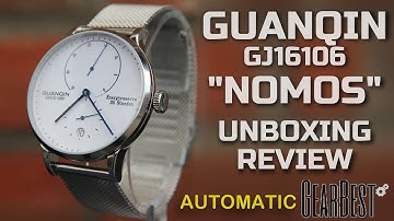 Guanqin "Nomos Lambda" automatic J16106 unboxing and review from Gearbest.com