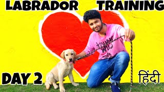 Labrador Puppy Training - Day 2 | Puppy First Outside walk On Leash (HINDI) | Smart Dog Training