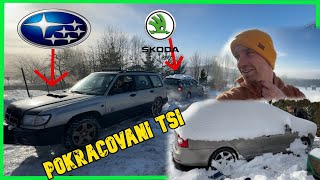 Pokračujeme na kouřícím TSI 🔧 Až ji vyhrabeme ze sněhu 🔧Škoda Octavia II po dlouhém stání díl 3 #tsi