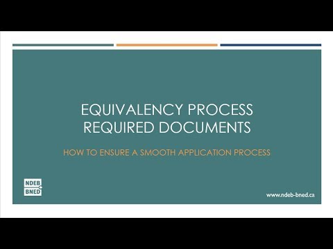 Equivalency Process-How to ensure a smooth application process