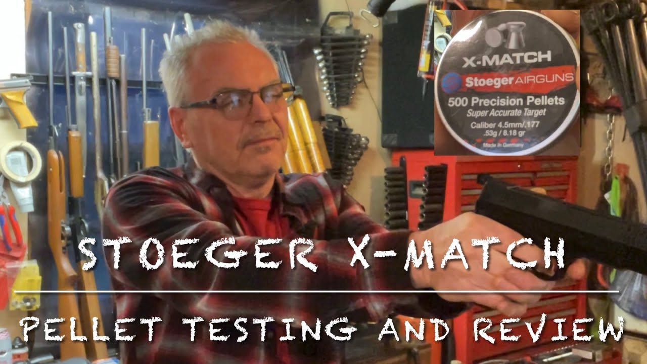Stoeger X-match .177 precision target pellets 8.18 gr wadcutters test ...