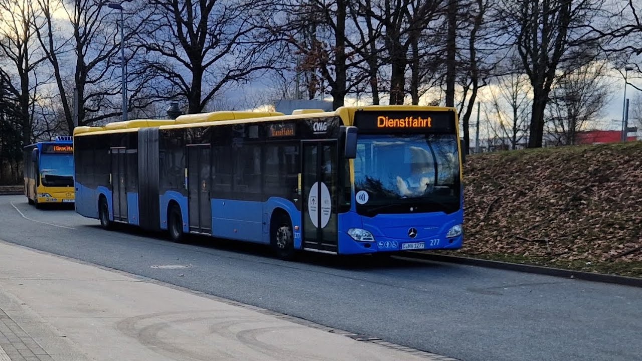 Bus Chemnitz | Mitfahrt in der kompletten 52 von Hutholz bis Zentralhaltestelle im C2G 277