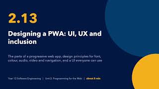 02.13L Designing a Progress Web App (PWA), UI, UX and Inclusion