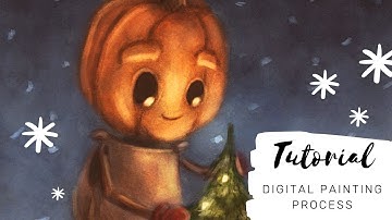 Step by step digital painting tutorial in Autodesk Sketchbook