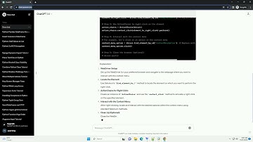 How click on right click menu in selenium python