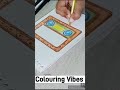 100 days challenge_day 76_easy freehand colouring mandala art _relaxing fun art #colouringvibes # 87