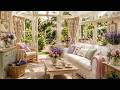 🌿 A British Cottage Conservatory Filled with Lavender Roses  Nostalgic Summer Decor