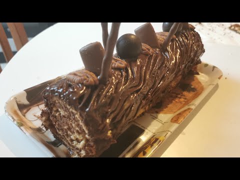 ~bÛche-chocolat~🍫-gâteau-roulé-inratable,-ganache-montée-facile,-un-délice-|recettes-&-diététique