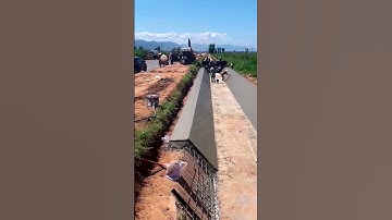 Concrete canal construction process- Good tools and machinery make work easy