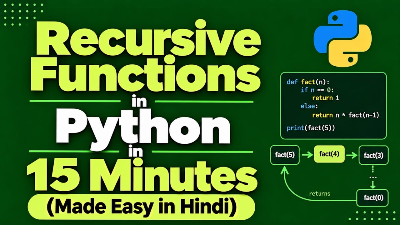 Recursive Functions in Python Easily Explained in Hindi
