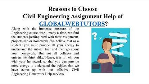 Civil engineering assignment help globalwebtutors