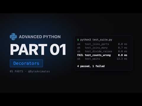 Advanced Python, Part 1: Decorators.