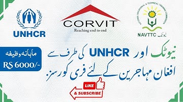 Free Courses for Afghan Refugees | NAVTTC and UNHCR Collaboration | Corvit Systems Islamabad