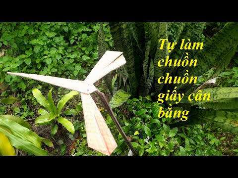 Video Tự làm con chuồn chuồn giấy cân bằng đơn giản || Đồ... - youtube