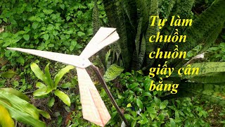 How to make balancing dragonfly at home from cardboard || STEM project #stem