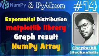 How to use Exponential Distribution and show graph by pyplot and seaborn Python NumPy Array Hindi