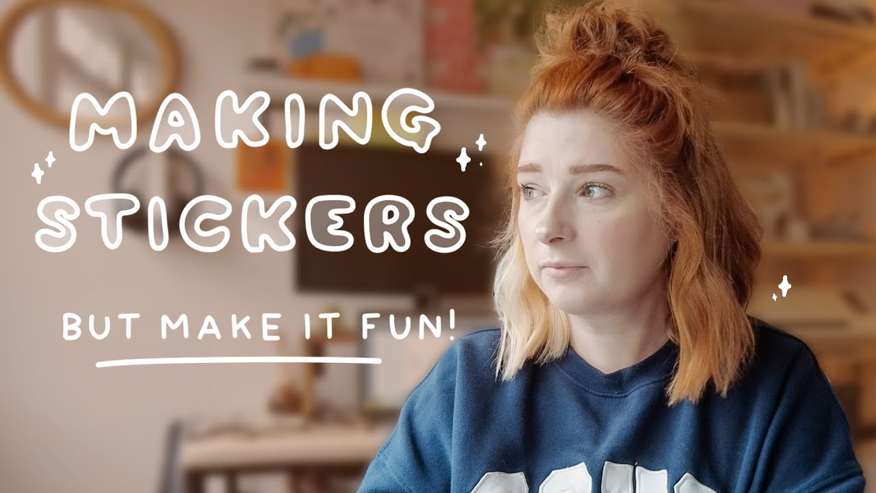 Making Stickers for my Small Art Business - But Make it FUN! - Cosy Studio Vlog