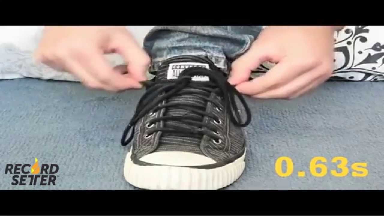 Fastest Shoelace Tying World Record YouTube