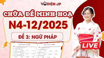 CHỮA ĐỀ MINH HOẠ N4 12/2025 (ĐỀ 3 - NGỮ PHÁP) CÙNG VÔ DIỆN SS | CHỮA ĐỀ JLPT N4 2025
