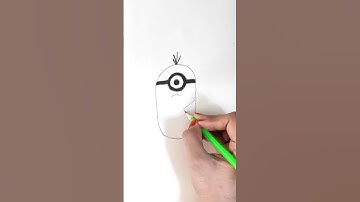 Draw a minion easy #shorts #ytshorts #miniondrawing