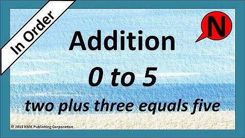 Addition Flash Cards 0-5 Words In Order Audio