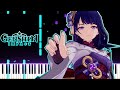 Genshin impact inazuma battle theme  overlord of the thunderstorm  piano cover synthesia