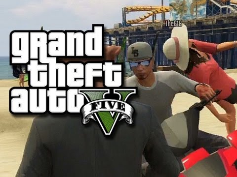 GTA 5 Online Multiplayer Funny Moments!  (Beach Bum DLC, Enderman Troll, and More!)