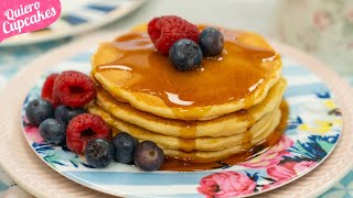 TORTITAS AMERICANAS INFALIBLES 🍯🍓😋 | PANCAKES FÁCILES Y RÁPIDOS | QUIERO CUPCAKES