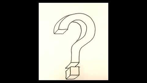 How to draw a 3D Question Mark Real Easy
