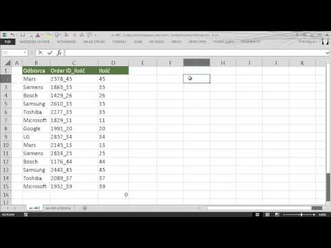 excel-442 - Liczby przechowywane jako tekst - konwertowanie formułą