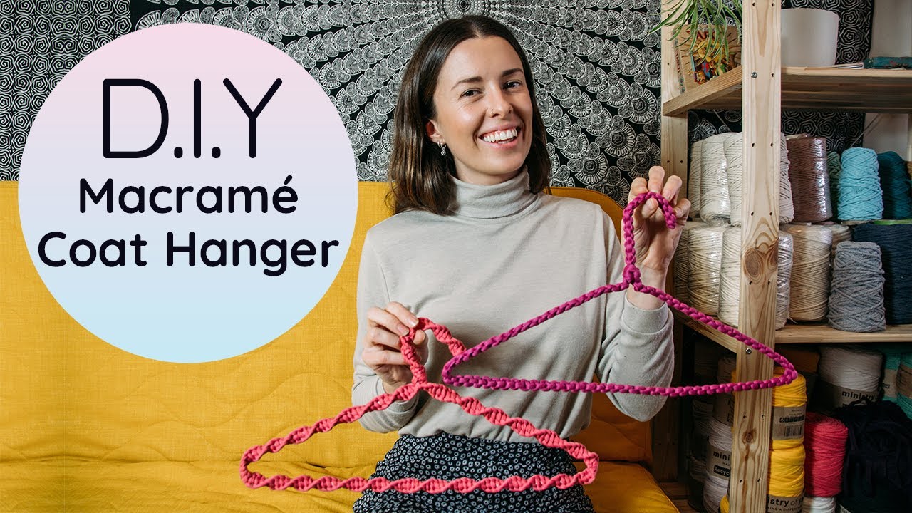 how to cover coat hangers with yarn