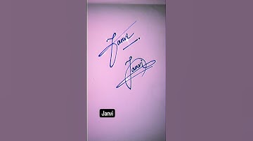 Janvi name J signature style #handwriting #sign #youtube #art #viral #trending #shorts