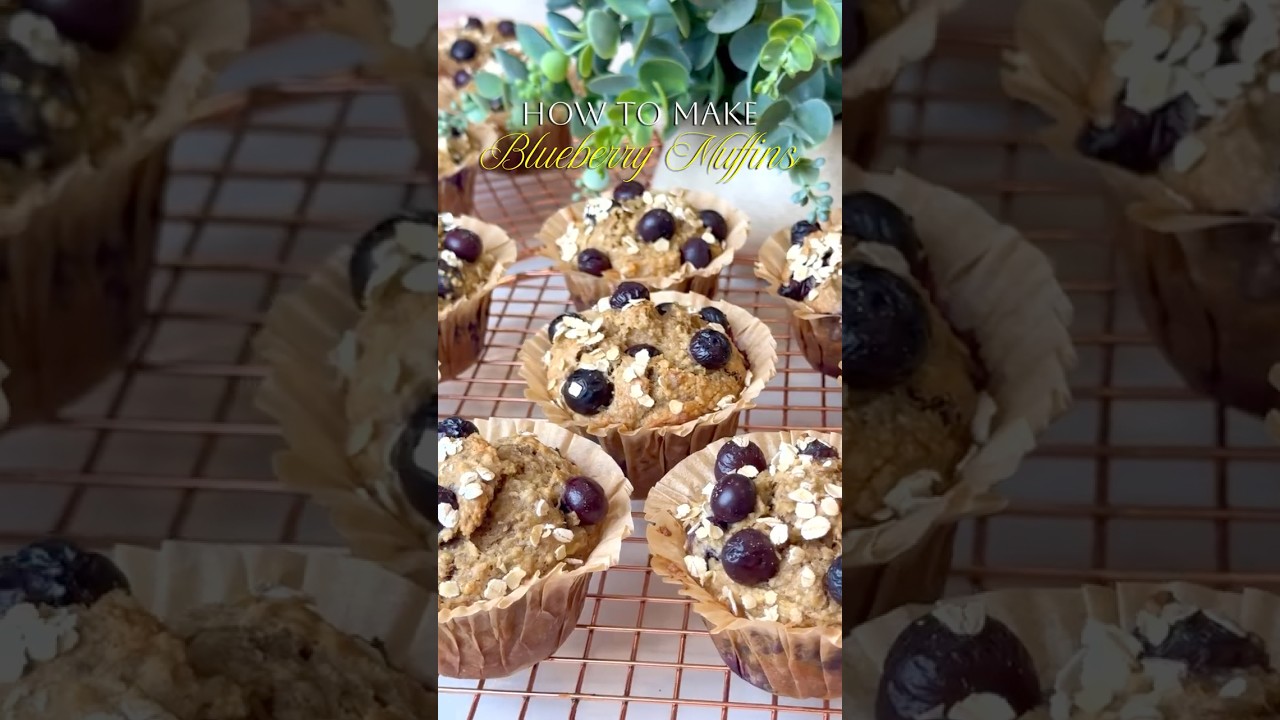The only Blueberry Muffins recipe you need - and their healthy! 🫐