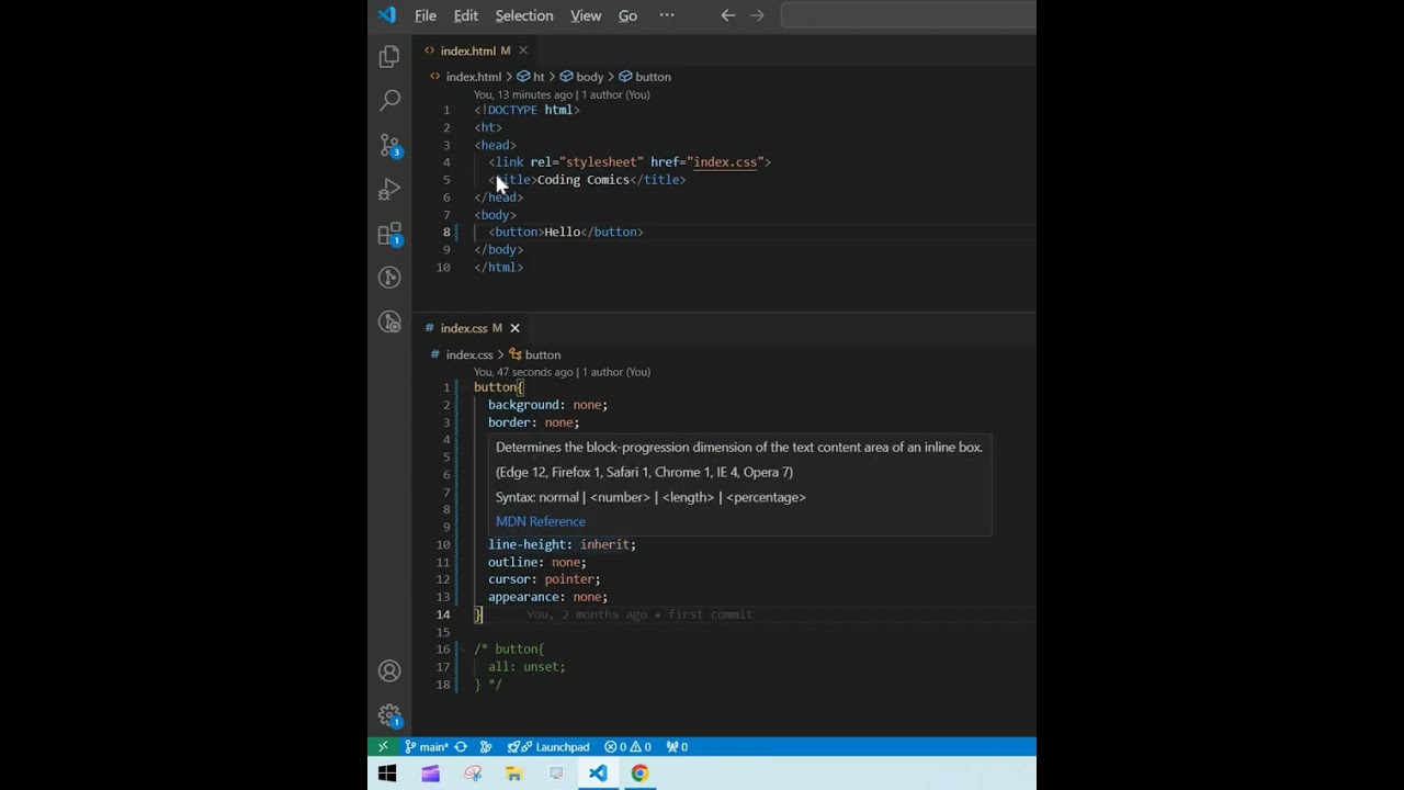 ⚙️ Reset Button Styles Easily: Using unset in CSS || Unset in CSS || CSS