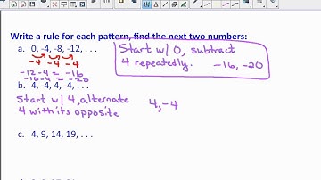 Pre Algebra Lesson 1 7 Inductive Reasoning