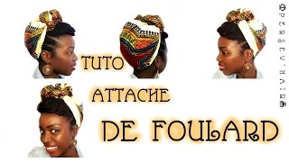 ATTACHÉ DE FOULARD FAÇON "BUN" ⎪118 x 75 cm⎪FRANGE FLAT TWIST OU OUT⎪PERSEV'HAIR