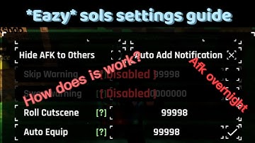 Sols rng settings guide (HOW TO AFK OVERNIGHT IN SOLS RNG)