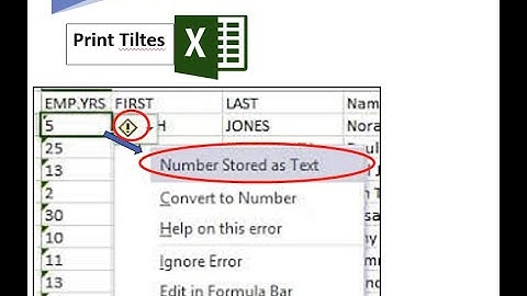 How to Fix numbers stored as text error in excel