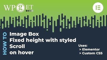 Elementor Image Box Widget - Description Scroll