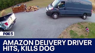 Video shows Amazon delivery driver hitting, killing dog at Maryland home | FOX 5 DC screenshot 5