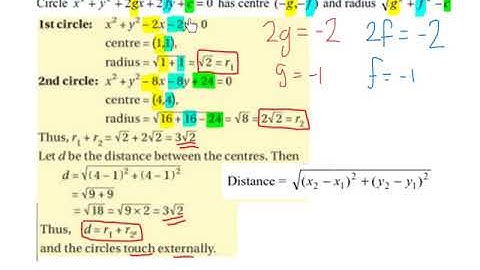 LC HL show that the circles touch externally