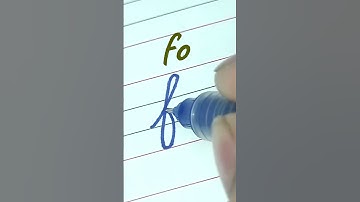 How to write small letter fo | Cursive writing a to z #cursivewriting #handwriting  #shorts