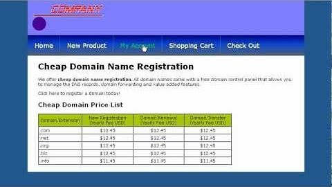 CSS Horizontal Menu tutorial - Sample Website