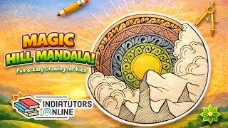 How to draw Mandala for Beginners | Hill mandala art | Hill drawing | Step-by-Step