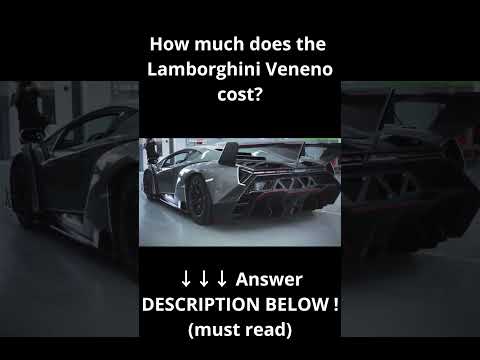 How much does the Lamborghini Veneno cost? - YouTube