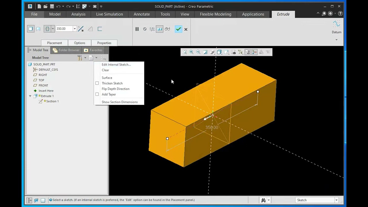 PTC Creo tutorial Videos - How to Edit Definitions