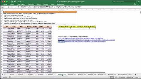Bài tập Excel Cơ bản 01   HocExcel Online