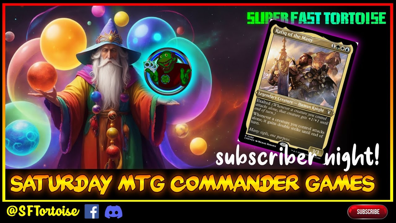 SUBSCRIBER MTG COMMANDER NIGHT! RAFIQ OF THE MANY #live #gaming #mtg ...
